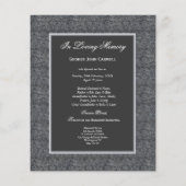 In Memoriam Remembrance Death Notice写真 チラシ (裏面)