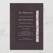 In Memoriam Remembrance Death Notice写真 プログラム (裏面)