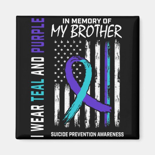 In Memory Brother Suicide Awareness Prevention Ame マグネット (正面)