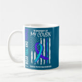 In Memory Cousin Suicide Awareness Prevention Amer コーヒーマグカップ (左)