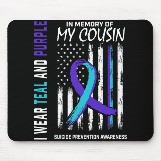 In Memory Cousin Suicide Awareness Prevention Amer マウスパッド (正面)
