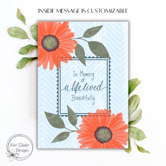 "In Memory" Floral Sympathy  カード