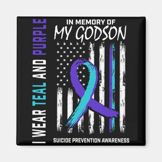 In Memory Godson Suicide Awareness Prevention Amer マグネット (正面)