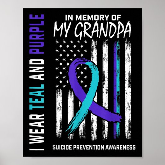 In Memory Grandpa Suicide Awareness Prevention Ame ポスター (正面)