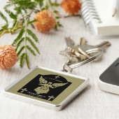 In Memory Motorbike Rider Biker Funeral キーホルダー (側面)