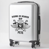In Memory Motorbike Rider Biker Funeral シール (スーツケース)