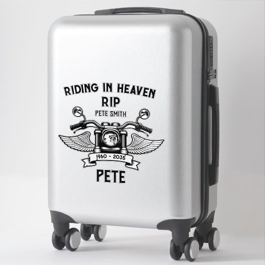 In Memory Motorbike Rider Biker Funeral シール (スーツケース)