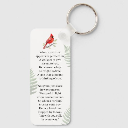 In Memory of | Cardinal Memorial Keepsake キーホルダー (裏面)