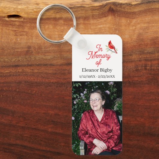 In Memory of | Cardinal Memorial Keepsake キーホルダー (正面)