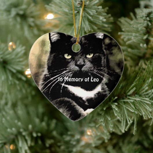 In Memory of Cat Christmas Photoオーナメント セラミックオーナメント (ツリー)