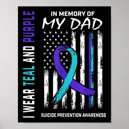 In Memory Of Dad Suicide Awareness Prevention Amer ポスター (正面)
