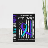 In Memory Of Dad Suicide Prevention Awareness Amer カード (正面)