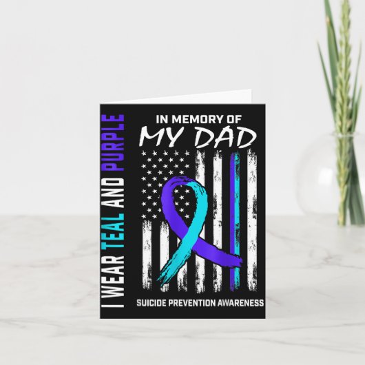 In Memory Of Dad Suicide Prevention Awareness Amer カード (正面)