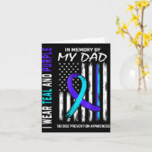 In Memory Of Dad Suicide Prevention Awareness Amer カード (黄色い花)