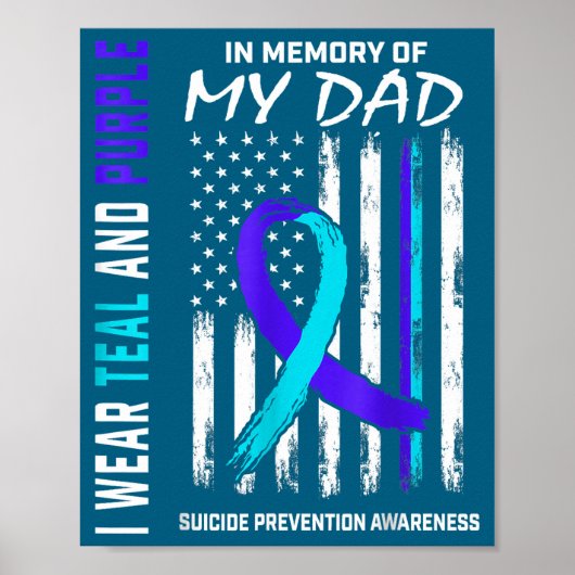 In Memory Of Dad Suicide Prevention Awareness Amer ポスター (正面)