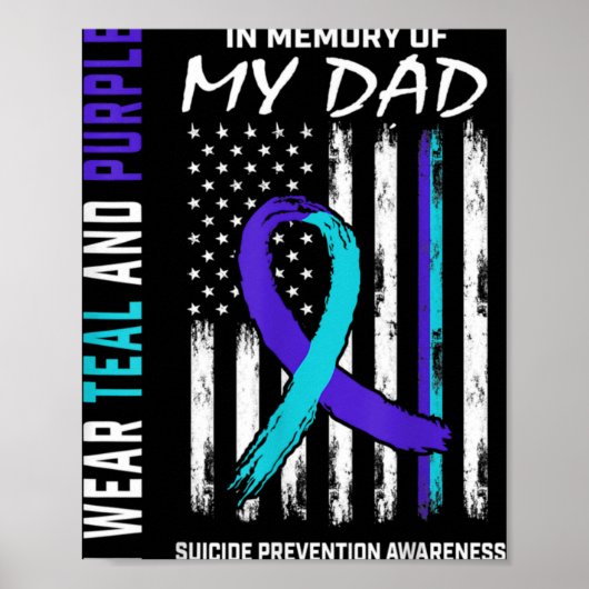 In Memory Of Dad Suicide Prevention Awareness Amer ポスター (正面)