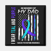In Memory Of Dad Suicide Prevention Awareness Amer マグネット (正面)