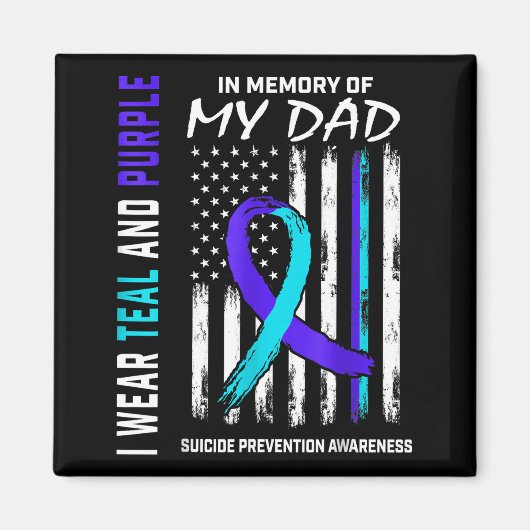 In Memory Of Dad Suicide Prevention Awareness Amer マグネット (正面)