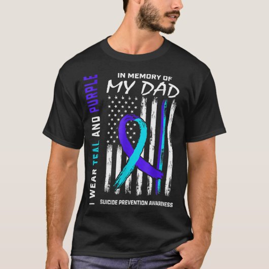 In Memory Of Dad Suicide Prevention Awareness Amer Tシャツ (正面)