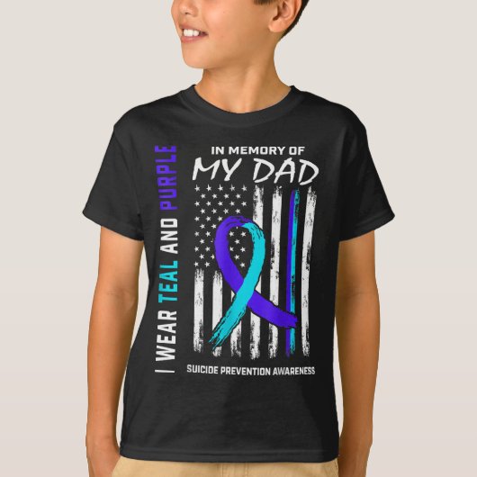 In Memory Of Dad Suicide Prevention Awareness Amer Tシャツ (正面)