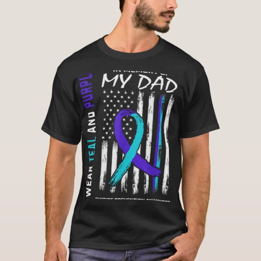 In Memory Of Dad Suicide Prevention Awareness Amer Tシャツ (正面)