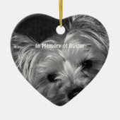 In Memory of Dog Christmas Photoオーナメント セラミックオーナメント (正面)