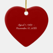 In Memory of Dog Christmas Photoオーナメント セラミックオーナメント (裏面)