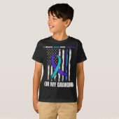 In Memory Of My Grandma Suicide Awareness Flag Bac Tシャツ (正面フル)