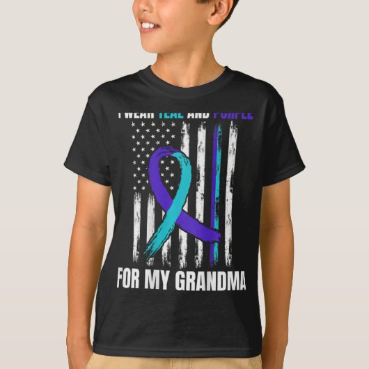 In Memory Of My Grandma Suicide Awareness Flag Bac Tシャツ (正面)