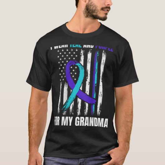 In Memory Of My Grandma Suicide Awareness Flag Byc Tシャツ (正面)
