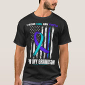 In Memory Of My Grandson Suicide Awareness Flag Ba Tシャツ (正面)