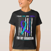 In Memory Of My Grandson Suicide Awareness Flag Ba Tシャツ (正面)