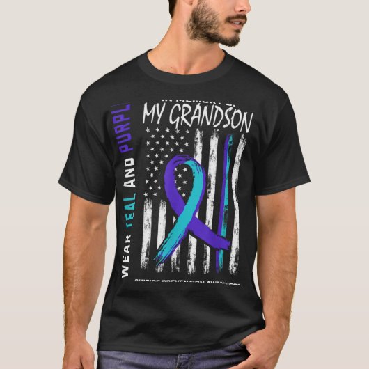 In Memory Of My Grandson Suicide Awareness Prevent Tシャツ (正面)
