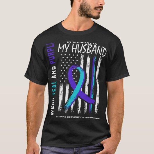 In Memory Of My Husband Suicide Awareness Preventi Tシャツ (正面)