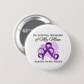 In Memory of My Mom - Pancreatic Cancer 缶バッジ (正面&裏面)