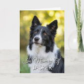 In Memory Of Pet Memorial Sympathy Custom Photo カード (正面)