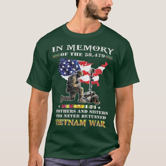 IN MEMORY OF THE, Perfect gift for Veteran Dad Gra Tシャツ (正面)