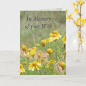In Memory of your Wife カード (黄色い花)