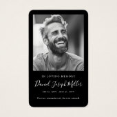 In Memory Photo葬儀記念祈りの言葉カード (正面)