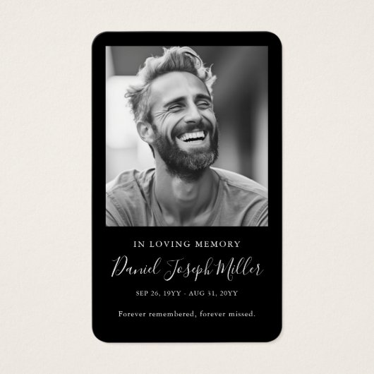 In Memory Photo葬儀記念祈りの言葉カード (正面)