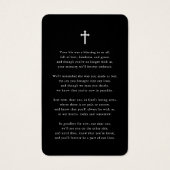 In Memory Photo葬儀記念祈りの言葉カード (裏面)