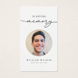 In Memory Photo Funeral Memorial Prayer Cards
