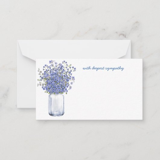 In Memory Sympathy Memorial Angel florist card ノートカード (正面)