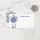 In Memory Sympathy Memorial Angel florist card ノートカード (正面/裏面インサイチュ)