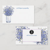 In Memory Sympathy Memorial Angel florist card ノートカード (正面/裏面)