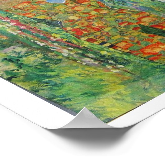 In Monet's Hanging Gardens - collage art ポスター (角)