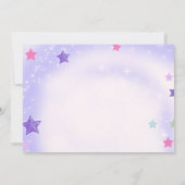 In My誕生日エラパープルディスコ誕生日写真 招待状 (裏面)