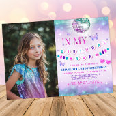 In My誕生日エラ写真招待状-10代の誕生日 招待状