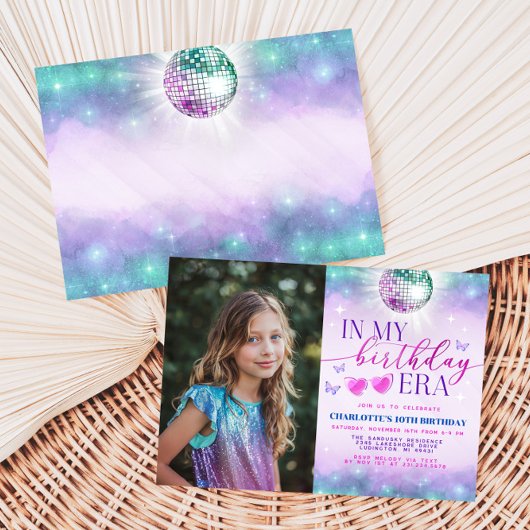 In My誕生日エラ写真招待状-10代の誕生日 招待状