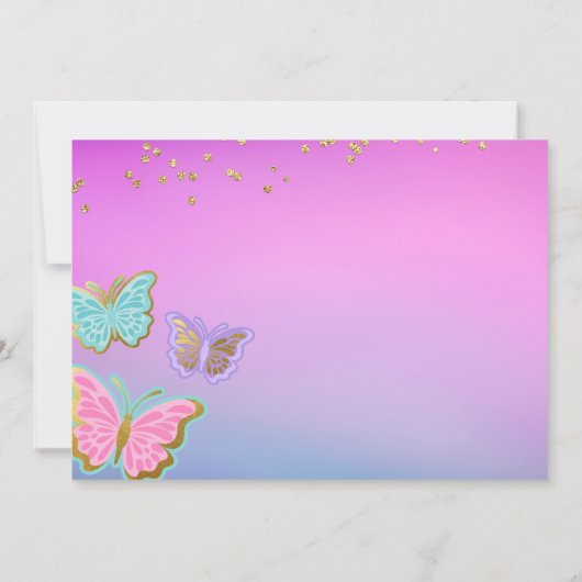 In My誕生日時代のパーティの招待状と写真 招待状 (裏面)